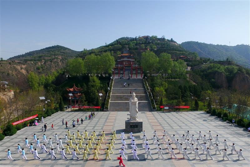 A scenic view of Qingyang Xinglongshan Gujianzhuqun
