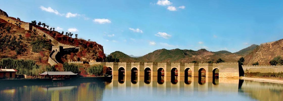 A scenic view of Qinhuangdao Great Wall Jiumentou