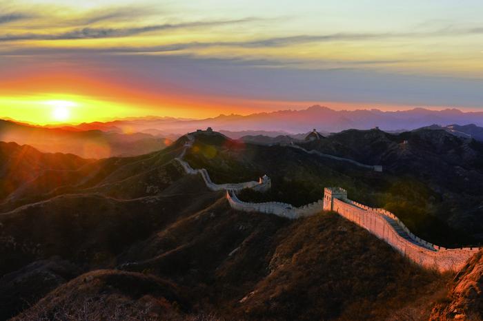 A scenic view of Qinhuangdao Great Wall Shanhaiguan
