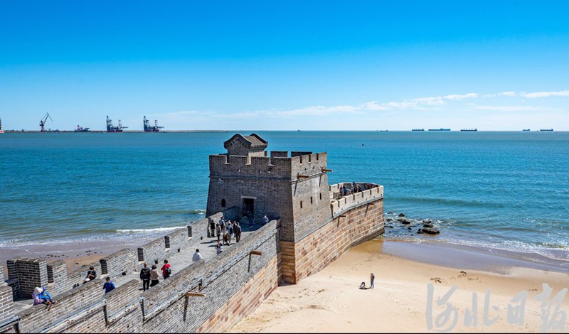 A scenic view of Qinhuangdao Great Wall Shanhaiguan