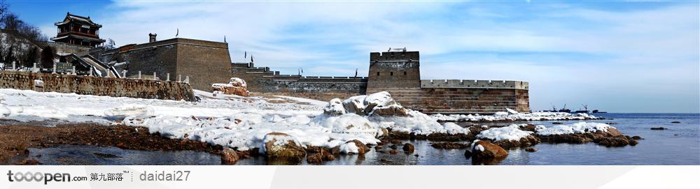 A scenic view of Qinhuangdao Great Wall Shanhaiguan