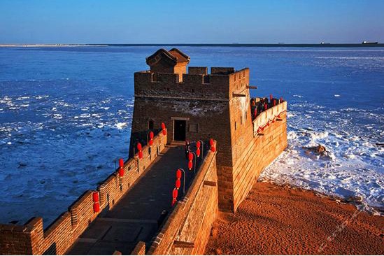 A scenic view of Qinhuangdao Great Wall Shanhaiguan