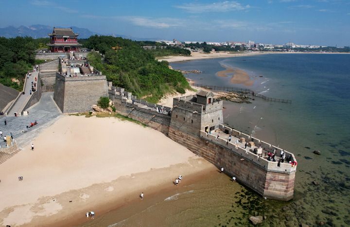 A scenic view of Qinhuangdao Port Modern Architecture