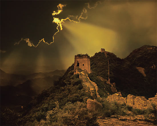 A scenic view of Qinhuangdao Yongpingfu City Wall