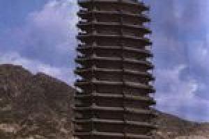 A scenic view of Qinhuangdao Yuanying Temple Pagoda