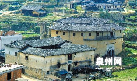 A scenic view of Quanzhou Anxi Tulou