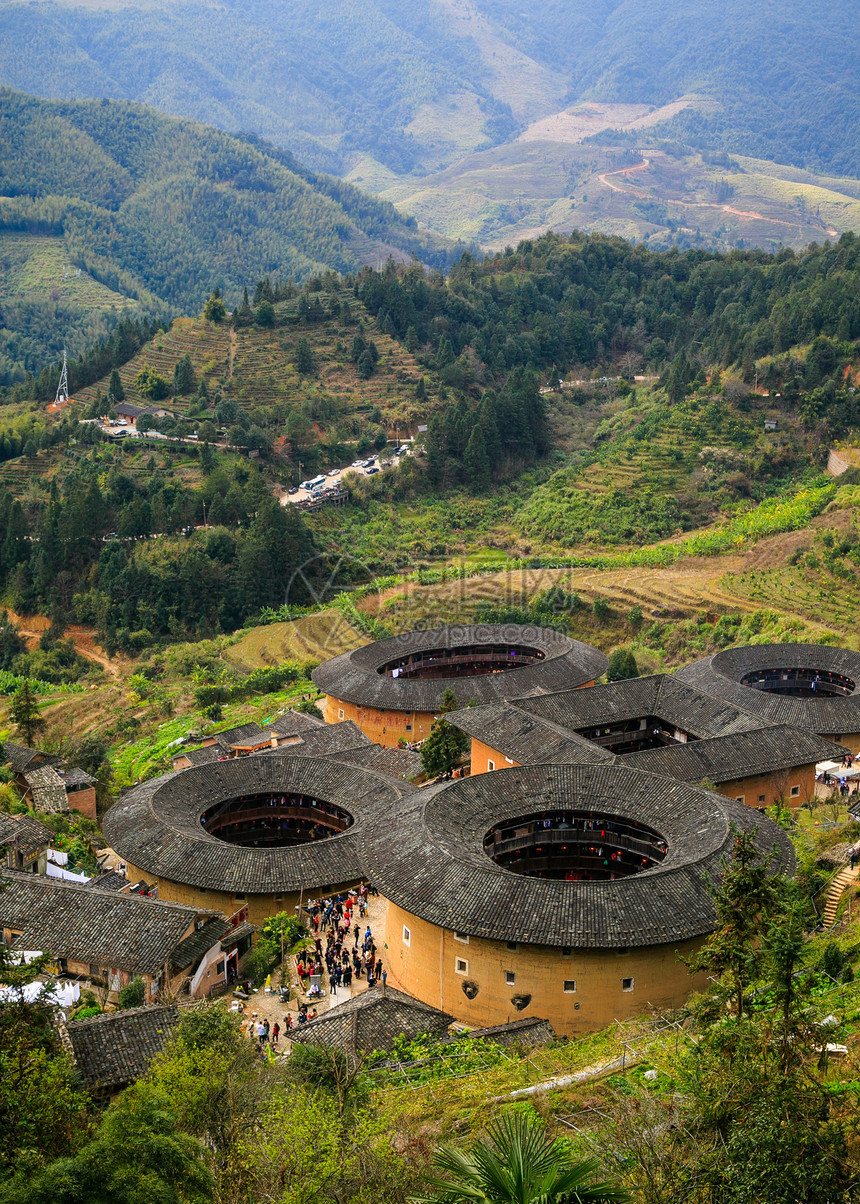 A scenic view of Quanzhou Anxi Tulou