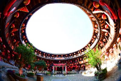A scenic view of Quanzhou Anxi Tulou