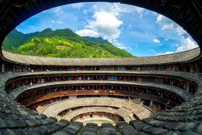 A scenic view of Quanzhou Anxi Tulou
