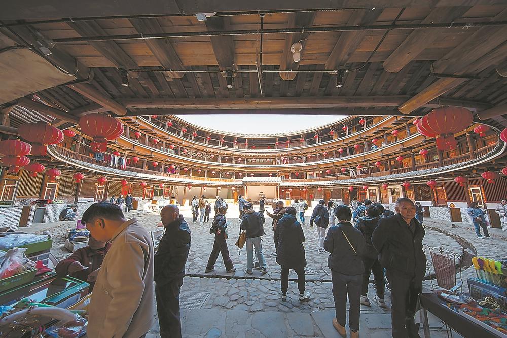 A scenic view of Quanzhou Anxi Tulou