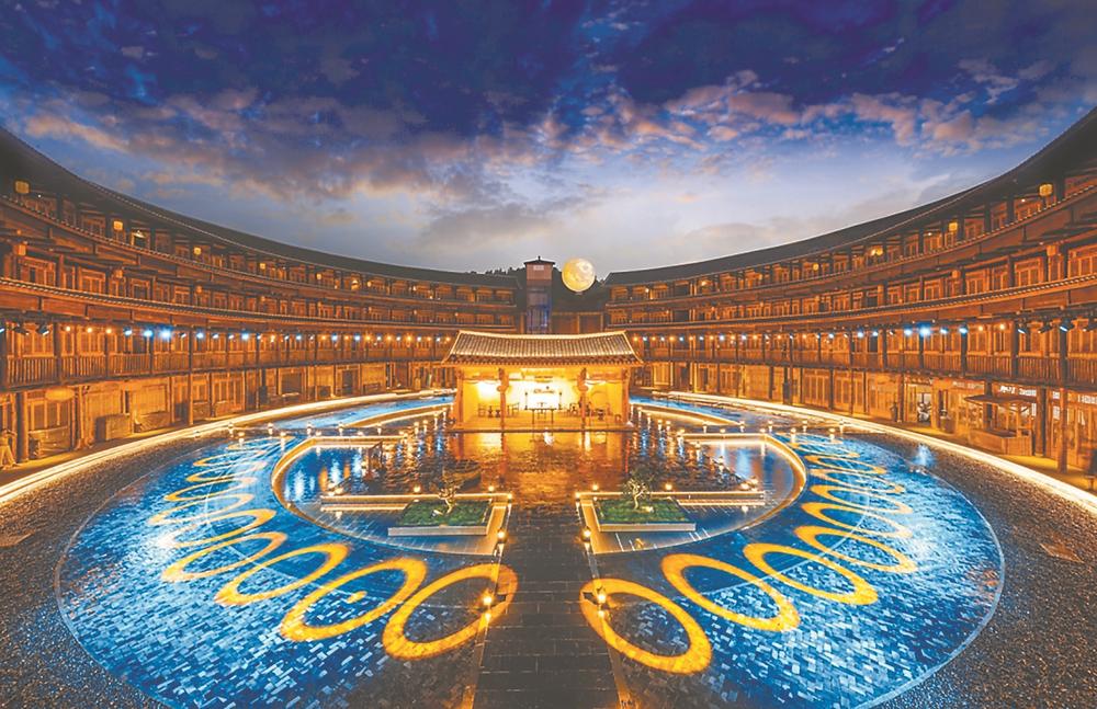 A scenic view of Quanzhou Anxi Tulou