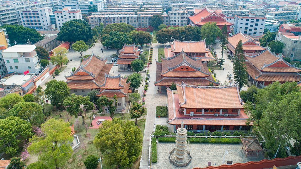 A scenic view of Quanzhou Chongfusi Yinggengta