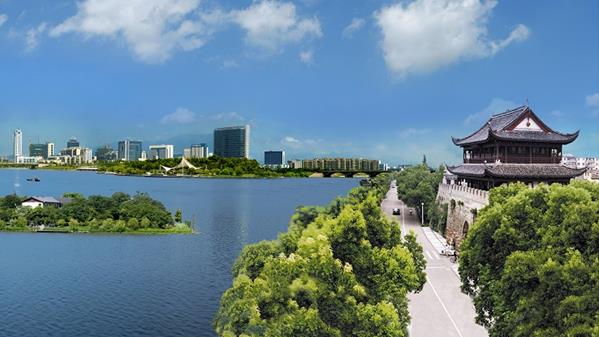 A scenic view of Quzhou Sanhuaitang