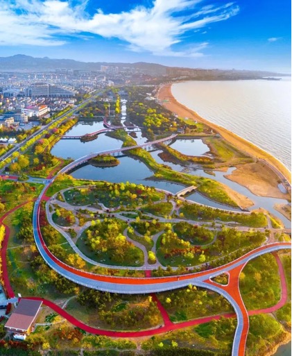 A scenic view of Rizhao Donghaiyu Yizhi