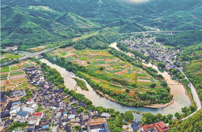 A scenic view of Sanming Yongan Kangzhan Jiuzhiqun