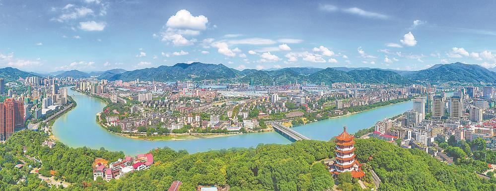 A scenic view of Sanming Yujingfang