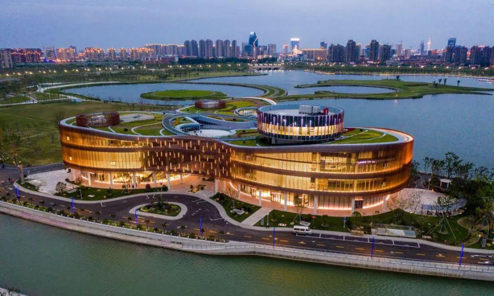 A scenic view of Shanghai Fengxian Huating Haitang Fengxianduan