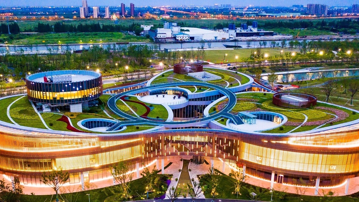 A scenic view of Shanghai Fengxian Huating Haitang Fengxianduan