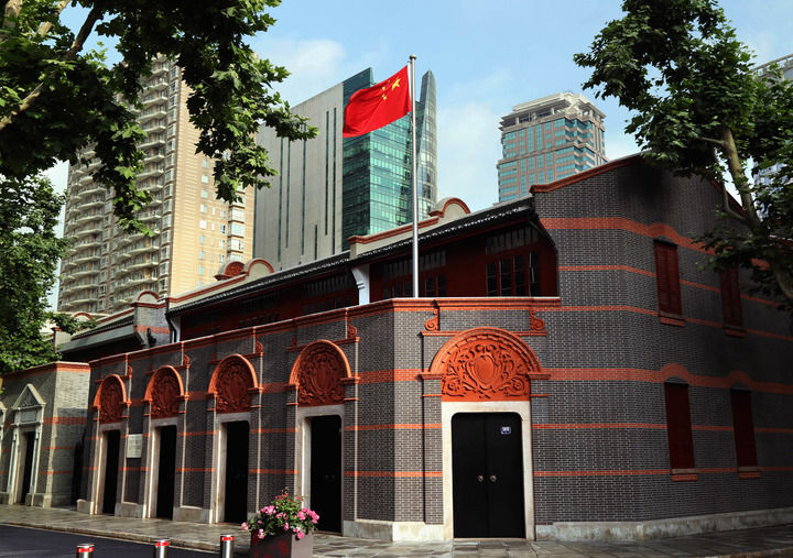 A scenic view of Shanghai Huangpu Daibiaotuan Zhuhu Banshichu Jiuzhi
