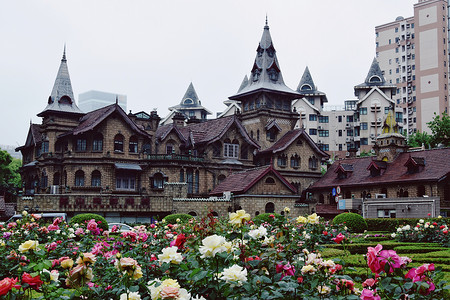 A scenic view of Shanghai Jingan Male Zhuzhai