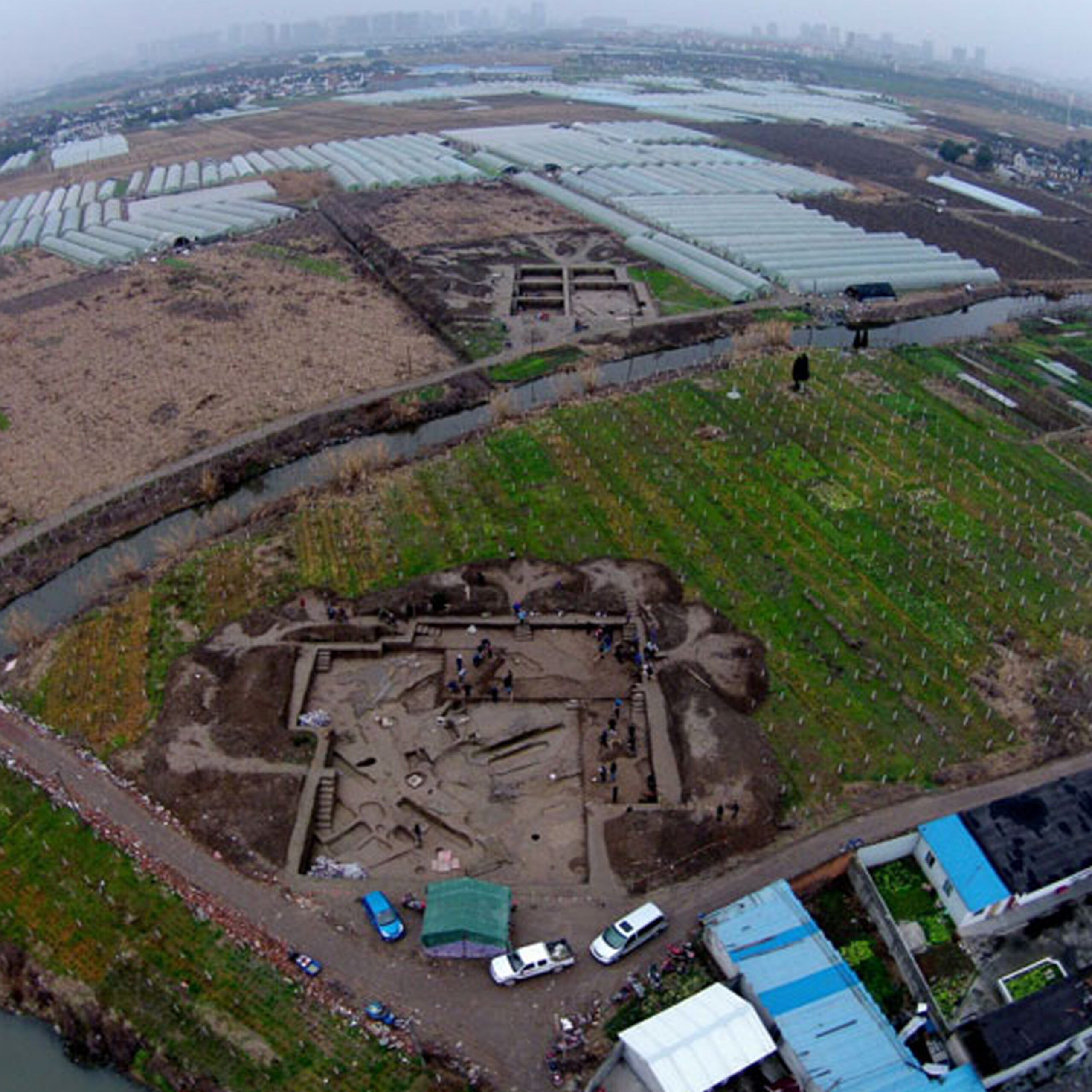 A scenic view of Shanghai Qingpu Qinglongzhen Yizhi