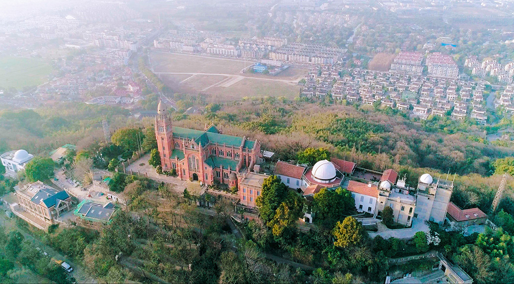 A scenic view of Shanghai Songjiang Sheshan Tianwentai