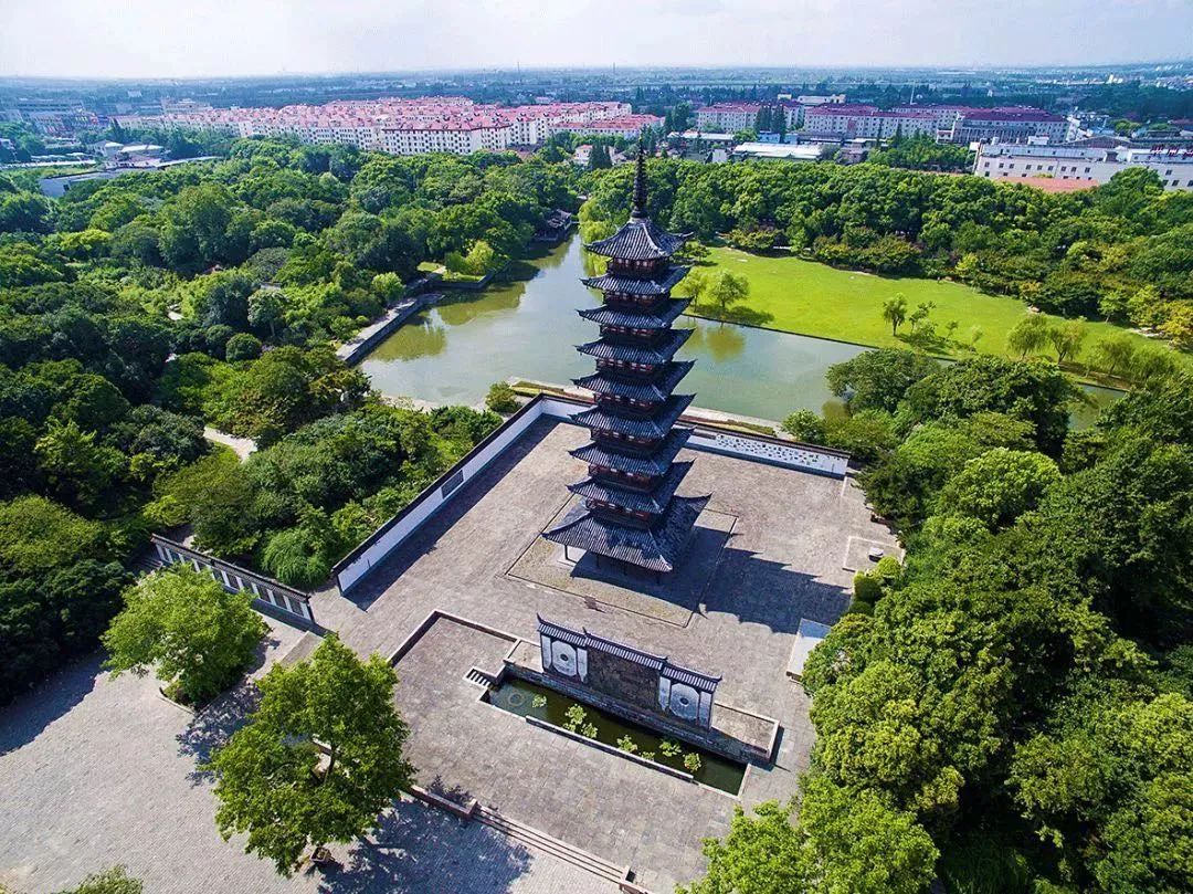 A scenic view of Shanghai Songjiang Xingshengjiao Si Ta