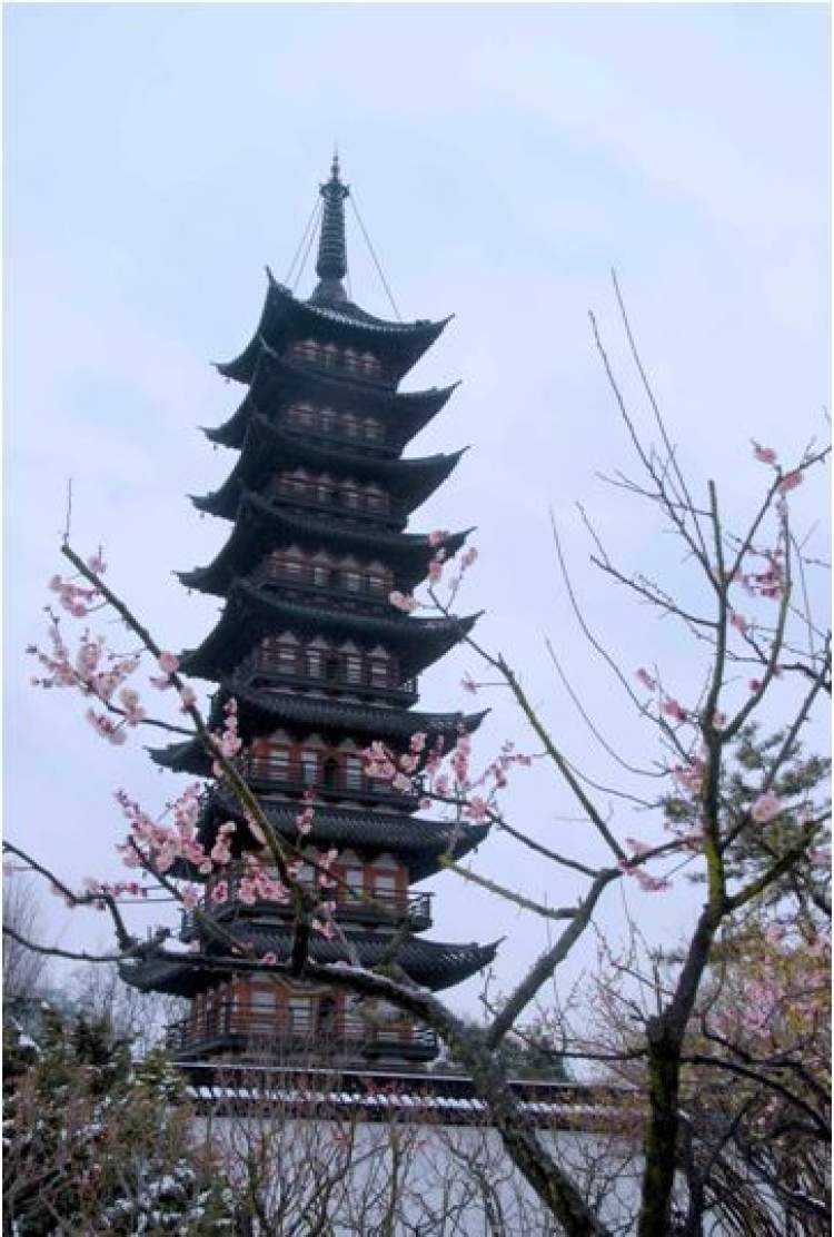 A scenic view of Shanghai Songjiang Xingshengjiao Si Ta