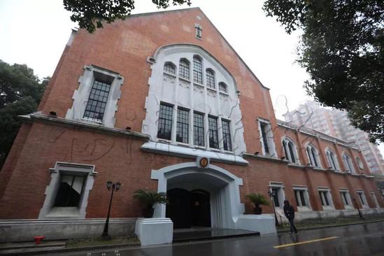 A scenic view of Shanghai Yangpu Hujiang Daxue Jindai Jianzhu