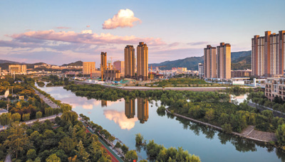 A scenic view of Shangluo Donglongshan Site
