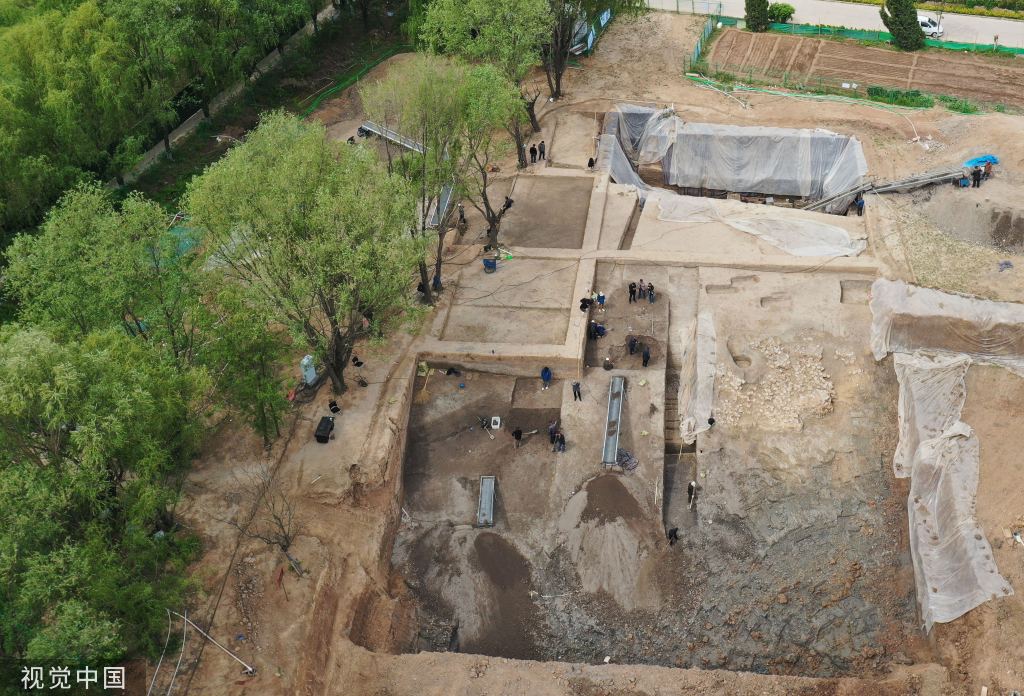 A scenic view of Shangqiu Songguogucheng
