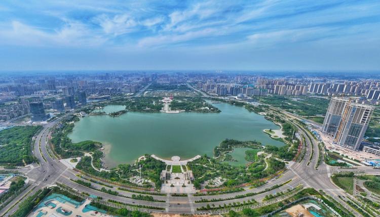 A scenic view of Shangqiu Xuguiduimuqun