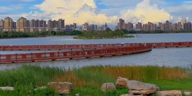 A scenic view of Shangqiu Zhechenggucheng