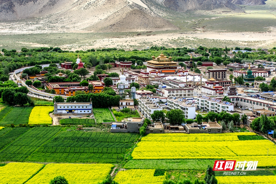 A scenic view of Shannan Sangye Si