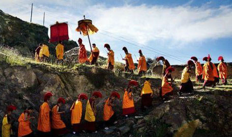 A scenic view of Shannan Zhongga Qude Si
