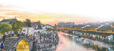 A scenic view of Shaoxing Guqiaoqun