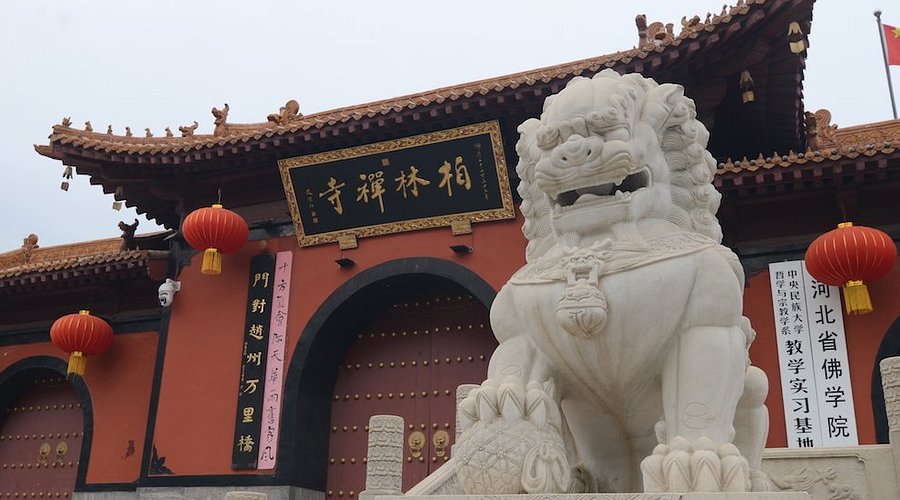 A scenic view of Shijiazhuang Bailin Temple Pagoda