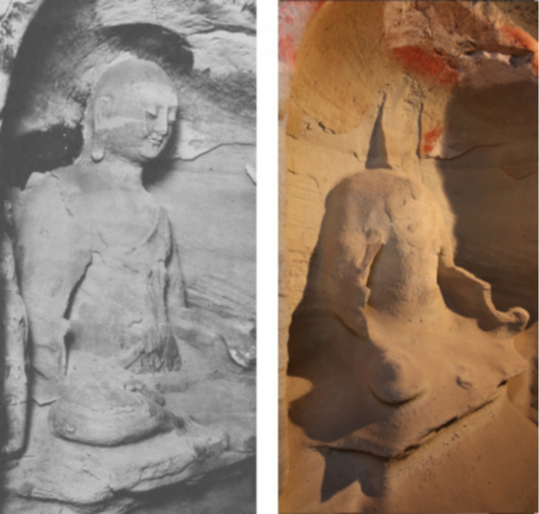 A scenic view of Shijiazhuang Fenglongshan Grottoes