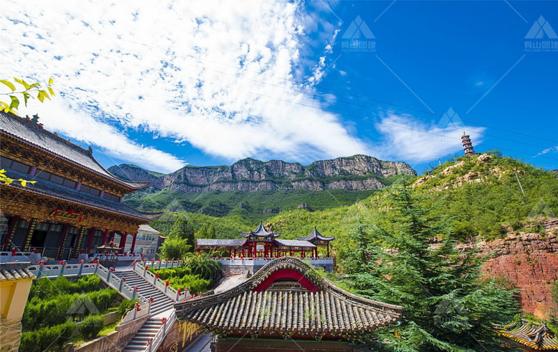 A scenic view of Shijiazhuang Fuqing Temple