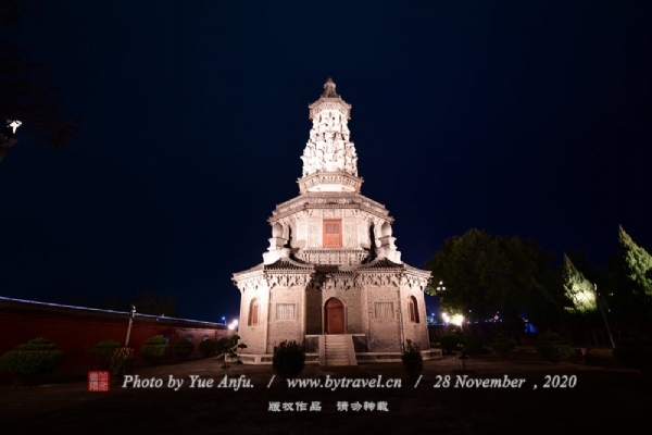 A scenic view of Shijiazhuang Kaihua Temple Pagoda