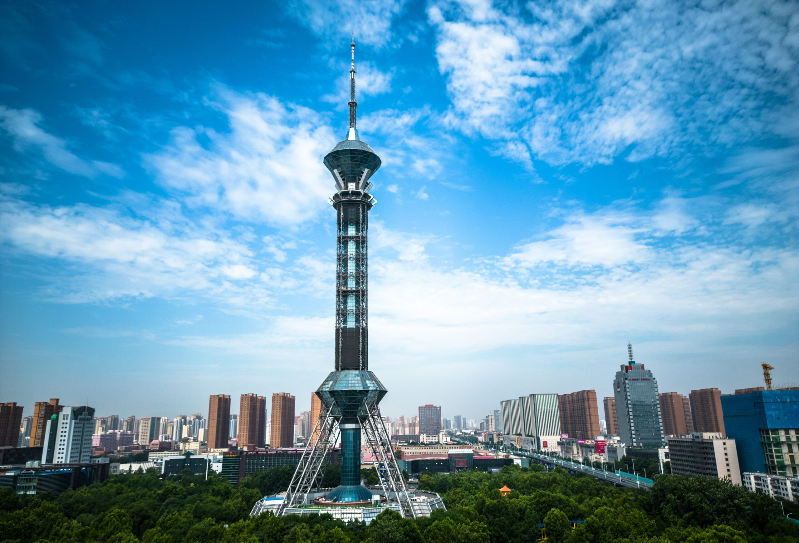 A scenic view of Shijiazhuang Kaihua Temple Pagoda