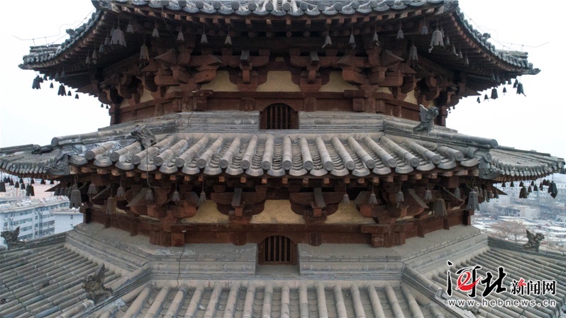 A scenic view of Shijiazhuang Kaihua Temple Pagoda