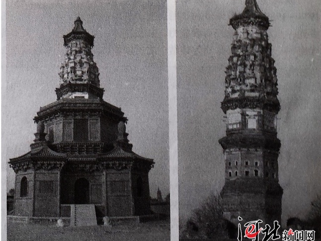 A scenic view of Shijiazhuang Kaihua Temple Pagoda