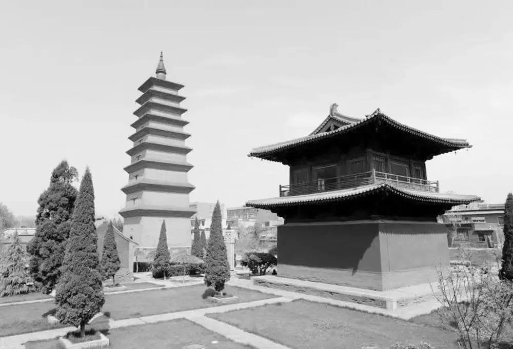 A scenic view of Shijiazhuang Kaiyuan Temple Lingxiao Pagoda