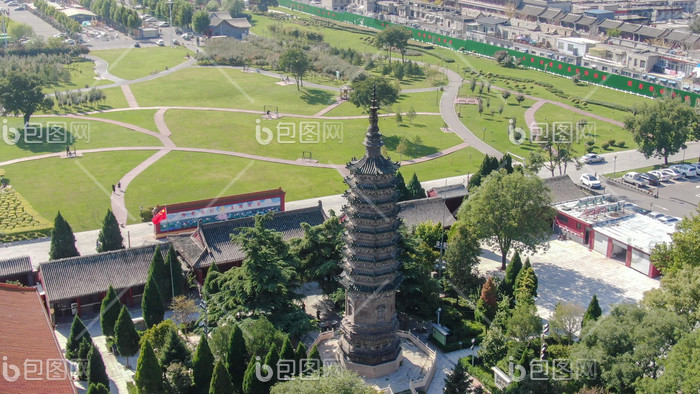 A scenic view of Shijiazhuang Linji Temple Chengling Pagoda