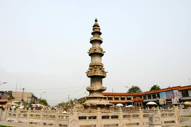 A scenic view of Shijiazhuang Tianhu Dharani Sutra Pillar