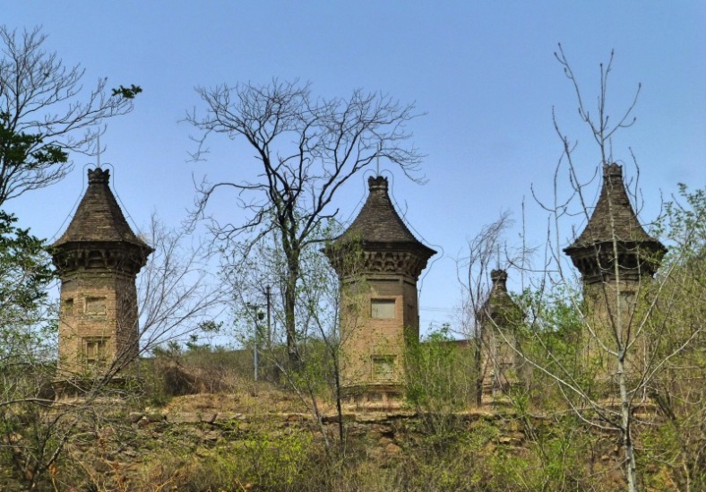 A scenic view of Shijiazhuang Wanshou Temple Pagoda Forest