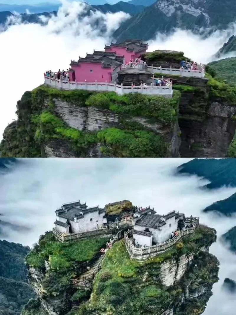 A scenic view of Shijiazhuang Yuqiashan Cliff Carvings