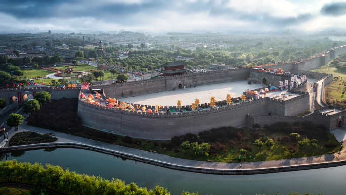 A scenic view of Shijiazhuang Zhengding City Wall