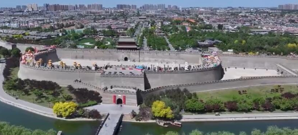 A scenic view of Shijiazhuang Zhengding City Wall